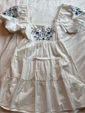 Francesca's White Off-Shoulder Ruffled Top